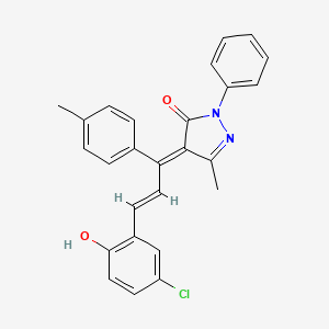 4-[3-(5-chloro-2-hydroxyphenyl)-1-(4-methylphenyl)-2-propenylidene]-5-methyl-2-phenyl-2,4-dihydro-3H-pyrazol-3-one