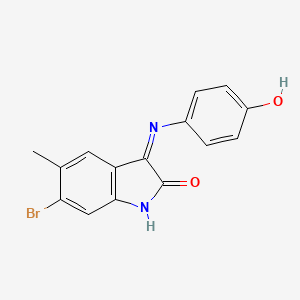 6-Bromo-3-(4-hydroxyanilino)-5-methylindol-2-one