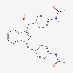 N-{4-[{1-[4-(acetylamino)benzylidene]-1H-inden-3-yl}(hydroxy)methyl]phenyl}acetamide