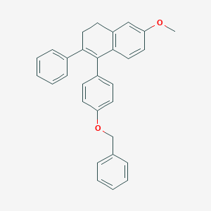 molecular formula C30H26O2 B133810 3,4-Dihydro-6-methoxy-2-phenyl-1-[4-(phenylmethoxy)phenyl]naphthalene CAS No. 308812-06-8