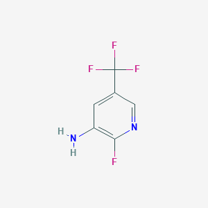 molecular formula C6H4F4N2 B1338109 2-Fluoro-5-(trifluoromethyl)pyridin-3-amine CAS No. 72600-65-8