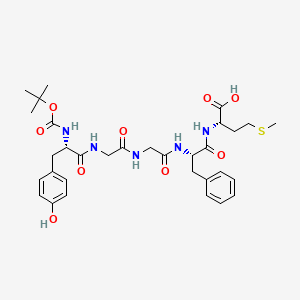 molecular formula C32H43N5O9S B1338238 Boc-甲硫氨酸脑啡肽 CAS No. 59481-77-5
