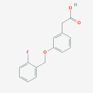 molecular formula C15H13FO3 B1338239 2-(3-((2-氟苄基)氧基)苯基)乙酸 CAS No. 902837-14-3