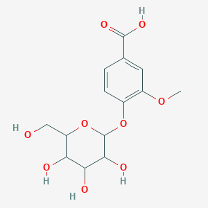 3-Methoxy-4-[3,4,5-trihydroxy-6-(hydroxymethyl)oxan-2-yl]oxybenzoic acid