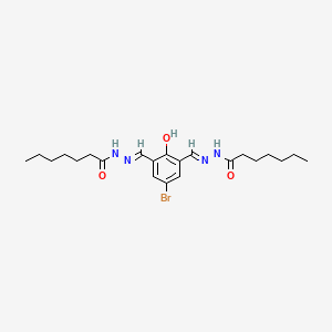 N'-[5-bromo-3-(2-heptanoylcarbohydrazonoyl)-2-hydroxybenzylidene]heptanohydrazide