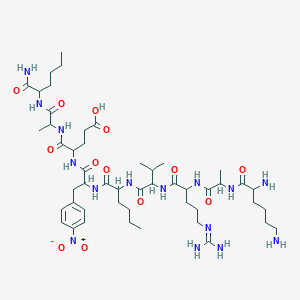 (4S,7S,10S,13S,16S,19S,22S)-22,26-Diamino-4-(((S)-1-(((S)-1-amino-1-oxohexan-2-yl)amino)-1-oxoPropan-2-yl)carbamoyl)-10-butyl-16-(3-guanidinoPropyl)-13-isoPropyl-19-methyl-7-(4-nitrobenzyl)-6,9,12,15,18,21-hexaoxo-5,8,11,14,17,20-hexaazahexacosan-1-oic acid