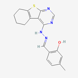 2-Hydroxy-4-methylbenzaldehyde 5,6,7,8-tetrahydro[1]benzothieno[2,3-d]pyrimidin-4-ylhydrazone