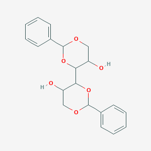 molecular formula C20H22O6 B13383103 2,2'-Diphenyl-[4,4']bi[[1,3]dioxanyl]-5,5'-diol CAS No. 5349-07-5