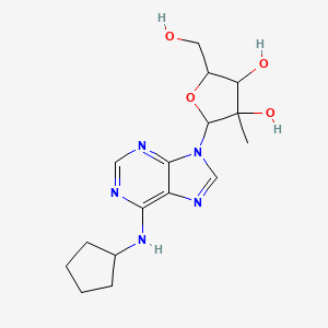 2-[6-(Cyclopentylamino)purin-9-yl]-5-(hydroxymethyl)-3-methyloxolane-3,4-diol