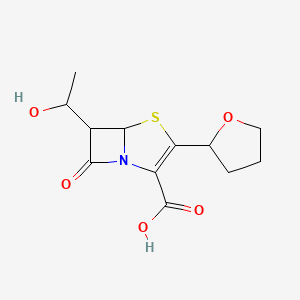 6-(1-Hydroxyethyl)-7-oxo-3-(oxolan-2-yl)-4-thia-1-azabicyclo[3.2.0]hept-2-ene-2-carboxylic acid