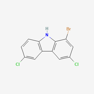 molecular formula C12H6BrCl2N B13383156 1-Bromo-3,6-dichloro-9H-carbazole CAS No. 100125-05-1