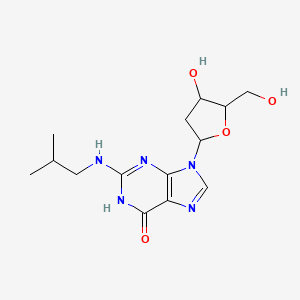 molecular formula C14H21N5O4 B13383169 9-[4-hydroxy-5-(hydroxymethyl)oxolan-2-yl]-2-(2-methylpropylamino)-1H-purin-6-one 