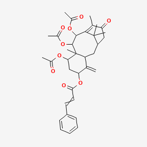 [(1R,3R,5S,7S,8S,9R,10R)-7,9,10-triacetyloxy-8,12,15,15-tetramethyl-4-methylidene-13-oxo-5-tricyclo[9.3.1.0^{3,8]pentadec-11-enyl] (E)-3-phenylprop-2-enoate