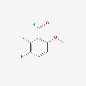 molecular formula C9H9FO2 B13383231 3-Fluoro-6-methoxy-2-methylbenzaldehyde 