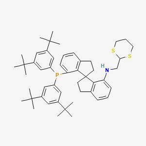 4'-bis(3,5-ditert-butylphenyl)phosphanyl-N-(1,3-dithian-2-ylmethyl)-3,3'-spirobi[1,2-dihydroindene]-4-amine