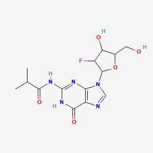 molecular formula C14H18FN5O5 B13383248 2'-Deoxy-2'-fluoro-N2-isobutyrylguanosine 