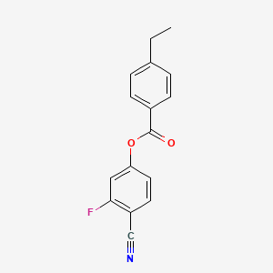 molecular formula C16H12FNO2 B1338325 4-シアノ-3-フルオロフェニル 4-エチルベンゾエート CAS No. 86776-50-3