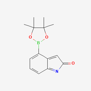 molecular formula C14H16BNO3 B13383258 4-(4,4,5,5-Tetramethyl-1,3,2-dioxaborolan-2-yl)indol-2-one 