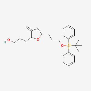 molecular formula C27H38O3Si B13383285 3-[(2S,5S)-5-[3-[(tert-Butyldiphenylsilyl)oxy]propyl]-3-methylene-2-tetrahydrofuryl]-1-propanol 