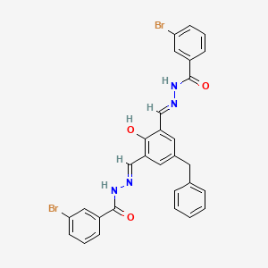 molecular formula C29H22Br2N4O3 B13383291 N'-{5-benzyl-3-[2-(3-bromobenzoyl)carbohydrazonoyl]-2-hydroxybenzylidene}-3-bromobenzohydrazide 