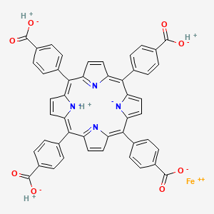 hydron;iron(2+);4-[10,15,20-tris(4-carboxylatophenyl)porphyrin-22,24-diid-5-yl]benzoate