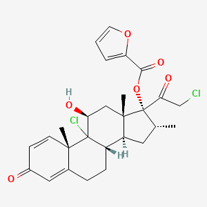 [(8S,10S,11S,13S,14S,16R,17R)-9-chloro-17-(2-chloroacetyl)-11-hydroxy-10,13,16-trimethyl-3-oxo-6,7,8,11,12,14,15,16-octahydrocyclopenta[a]phenanthren-17-yl] furan-2-carboxylate