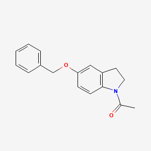 molecular formula C17H17NO2 B13383316 1-(5-(Benzyloxy)indolin-1-yl)ethanone 