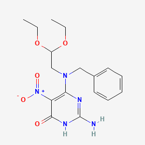 2-amino-6-[benzyl(2,2-diethoxyethyl)amino]-5-nitro-1H-pyrimidin-4-one