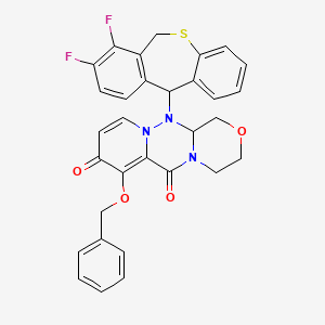 2-(7,8-Difluoro-6,11-dihydrobenzo[c][1]benzothiepin-11-yl)-11-phenylmethoxy-5-oxa-1,2,8-triazatricyclo[8.4.0.03,8]tetradeca-10,13-diene-9,12-dione