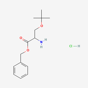 molecular formula C14H22ClNO3 B13383383 Benzyl 2-amino-3-[(2-methylpropan-2-yl)oxy]propanoate;hydrochloride 