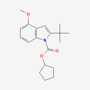 molecular formula C19H25NO3 B13383397 tert-butyl 2-cyclopentenyl-4-methoxy-1H-indole-1-carboxylate 