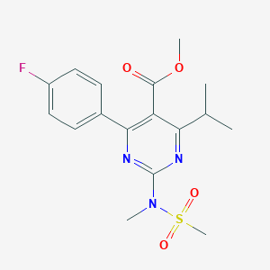 molecular formula C17H20FN3O4S B133834 4-(4-氟苯基)-6-异丙基-2-[(N-甲基-N-甲基磺酰基)氨基]嘧啶-5-羧酸甲酯 CAS No. 289042-11-1
