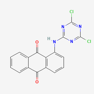 molecular formula C17H8Cl2N4O2 B1338341 1-[(4,6-Dichloro-1,3,5-triazin-2-yl)amino]anthracene-9,10-dione CAS No. 6522-75-4