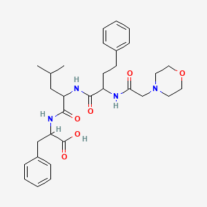 molecular formula C31H42N4O6 B13383429 (S)-2-((S)-4-methyl-2-((S)-2-(2-morpholinoacetamido)-4-phenylbutanamido)pentanamido)-3-phenyipropanoic acid 