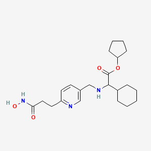 cyclopentyl (S)-2-cyclohexyl-2-(((6-(3-(hydroxyamino)-3-oxopropyl)pyridin-3-yl)methyl)amino)acetate