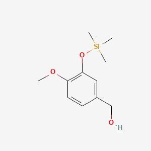 molecular formula C11H18O3Si B13383442 (4-Methoxy-3-trimethylsilanyloxy-phenyl)-methanol 