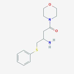 molecular formula C14H20N2O2S B13383446 3-Amino-1-morpholino-4-(phenylthio)butan-1-one 