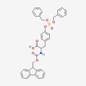 molecular formula C38H34NO8P B13383459 3-(4-{[bis(benzyloxy)phosphoryl]oxy}phenyl)-2-({[(9H-fluoren-9-yl)methoxy]carbonyl}amino)propanoic acid 