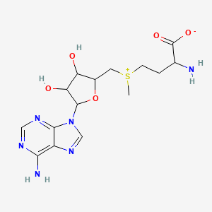 molecular formula C15H22N6O5S B13383493 2-Amino-4-[[5-(6-aminopurin-9-yl)-3,4-dihydroxyoxolan-2-yl]methyl-methylsulfonio]butanoate 