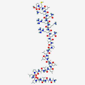 molecular formula C129H230N36O29S B13383534 H-DL-Ala-DL-Ala-DL-Val-DL-Ala-DL-Leu-DL-Leu-DL-Pro-DL-Ala-DL-Val-DL-Leu-DL-Leu-DL-Ala-DL-Leu-DL-Leu-DL-Ala-DL-Pro-DL-Val-DL-Gln-DL-Arg-DL-Lys-DL-Arg-DL-Gln-DL-Lys-DL-Leu-DL-Met-DL-Pro-OH 