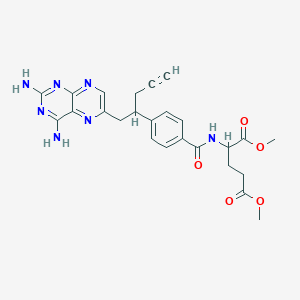 Dimethyl 2-[[4-[1-(2,4-diaminopteridin-6-yl)pent-4-yn-2-yl]benzoyl]amino]pentanedioate