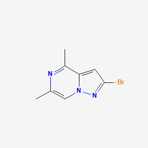 molecular formula C8H8BrN3 B13383567 2-Bromo-4,6-dimethylpyrazolo[1,5-a]pyrazine 