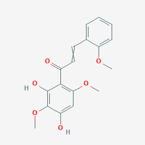 molecular formula C18H18O6 B13383581 2-Propen-1-one,1-(2,4-dihydroxy-3,6-dimethoxyphenyl)-3-(2-methoxyphenyl)-,(E)- 