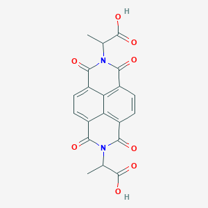 molecular formula C20H14N2O8 B13383589 2-[13-(1-Carboxyethyl)-5,7,12,14-tetraoxo-6,13-diazatetracyclo[6.6.2.04,16.011,15]hexadeca-1(15),2,4(16),8,10-pentaen-6-yl]propanoic acid 