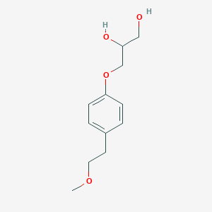 molecular formula C12H18O4 B133838 1,2-丙二醇, 3-(4-(2-甲氧基乙基)苯氧基)- CAS No. 62572-90-1