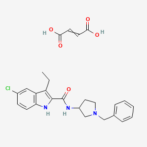 5-chloro-3-ethyl-1H-indole-2-carboxylic acid (1-benzyl-pyrrolidin-3-yl)-amide 2-enedioic acid salt