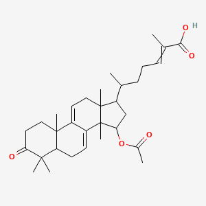 6-(15-Acetyloxy-4,4,10,13,14-pentamethyl-3-oxo-1,2,5,6,12,15,16,17-octahydrocyclopenta[a]phenanthren-17-yl)-2-methylhept-2-enoic acid