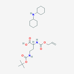 (2R)-4-{[(tert-butoxy)carbonyl]amino}-2-{[(prop-2-en-1-yloxy)carbonyl]amino}butanoic acid; N-cyclohexylcyclohexanamine