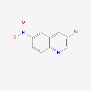 molecular formula C10H7BrN2O2 B1338410 3-溴-8-甲基-6-硝基喹啉 CAS No. 210708-22-8