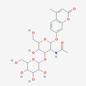 N-[5-hydroxy-6-(hydroxymethyl)-2-(4-methyl-2-oxochromen-7-yl)oxy-4-[3,4,5-trihydroxy-6-(hydroxymethyl)oxan-2-yl]oxyoxan-3-yl]acetamide